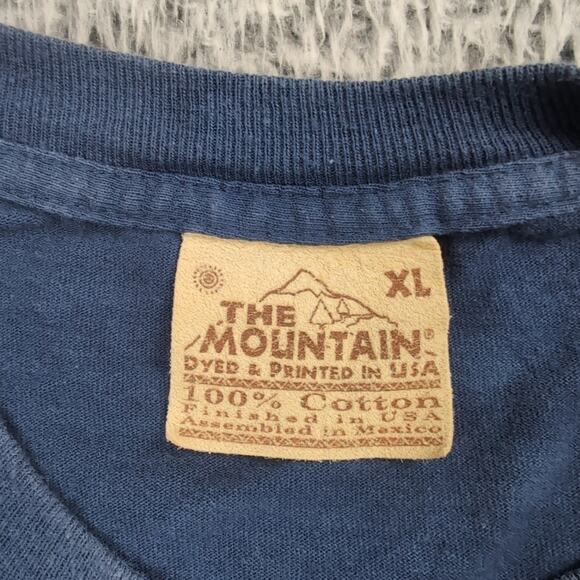 Vintage The Mountain Shirt Adult Extra Large Blue USA Flag Patriotic Graphic Tee - Picture 2 of 6
